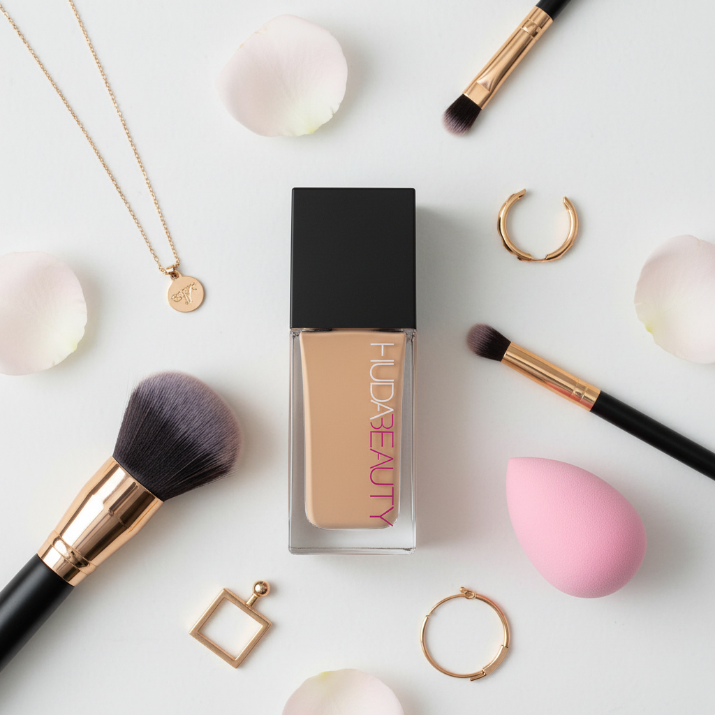 Huda Beauty Flat Lay